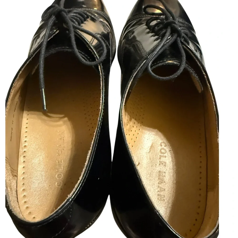 Cole Haan Caldwell Mens 11 D Black Leather Cap Toe Oxford Dress Shoes 08330‎